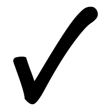 black checkmark